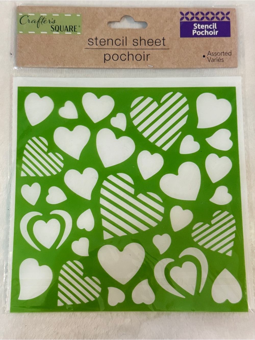 Heart Pattern Stencil Sheet